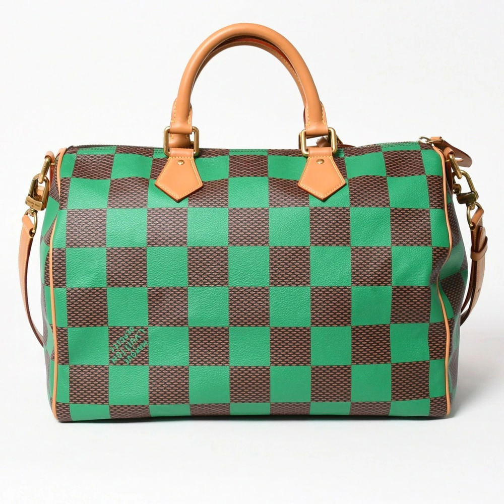 LOUIS VUITTON Speedy Bandouliere handbag Damier Pop Green